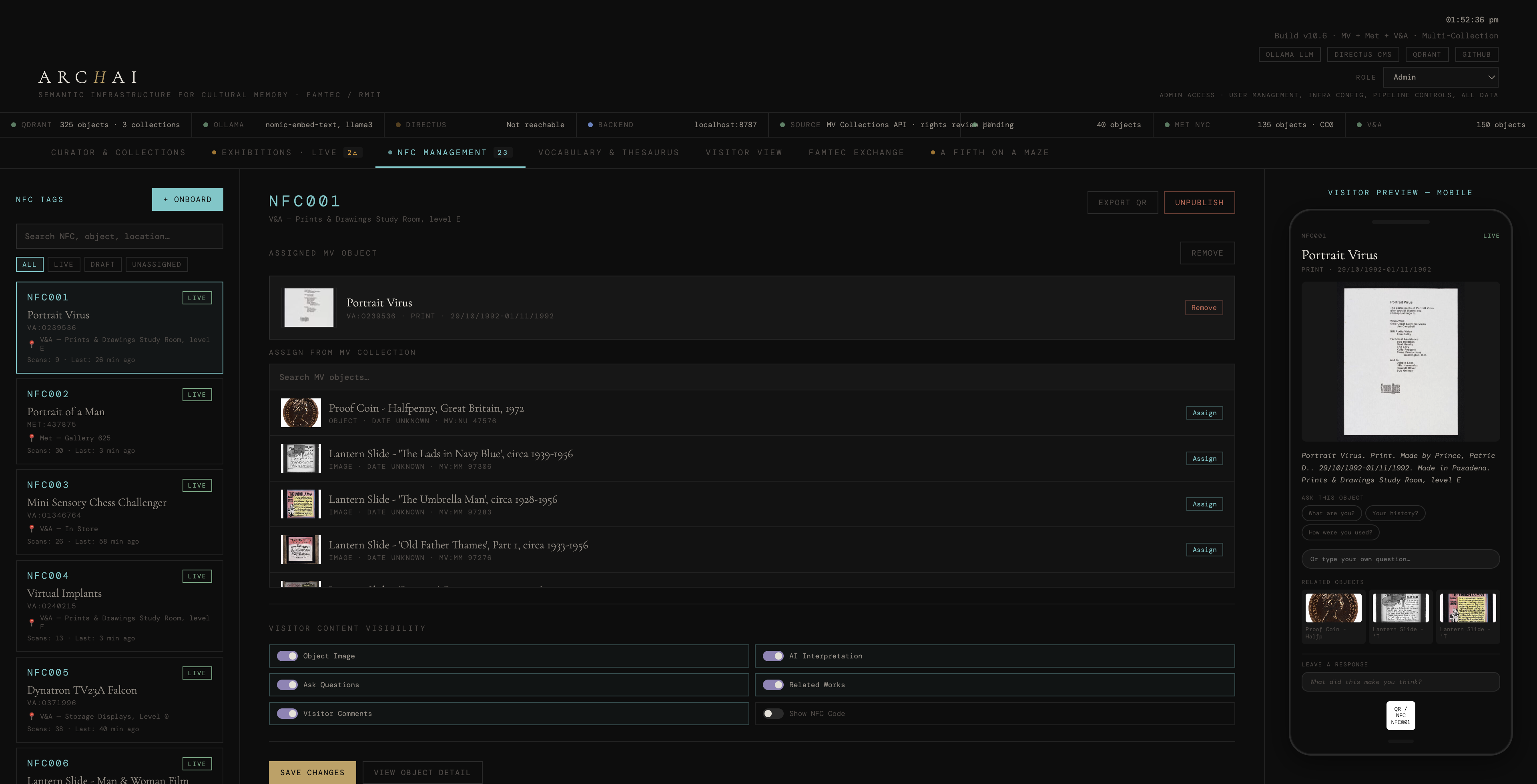 ARCHAI AUX.IO Management — Visitor Preview