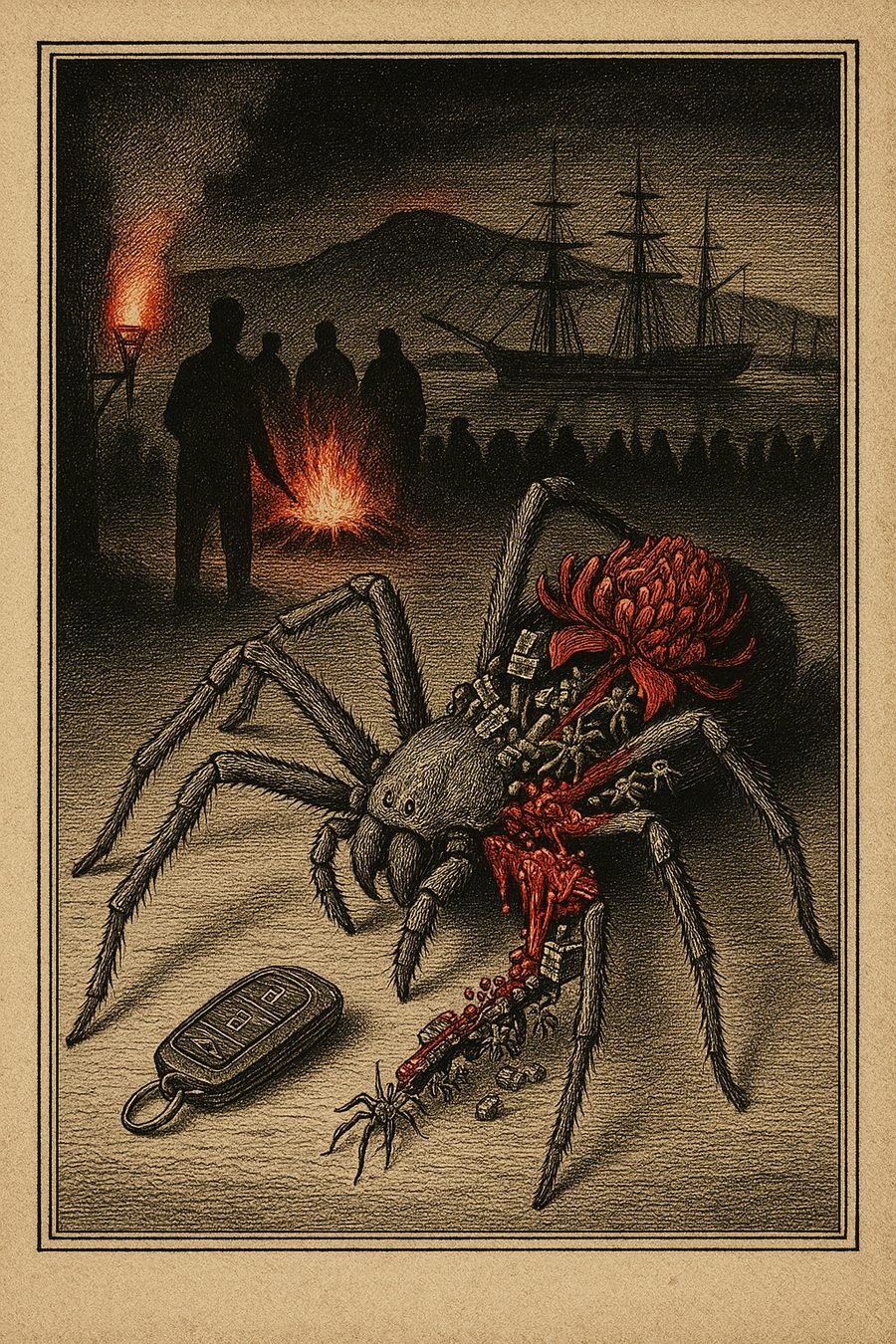 Echoes Beneath the Bark, copperplate engraving